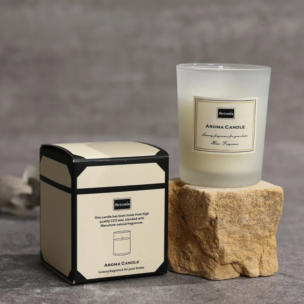Elegant Scented Candle | Long-Lasting Aromatherapy Glass Jar