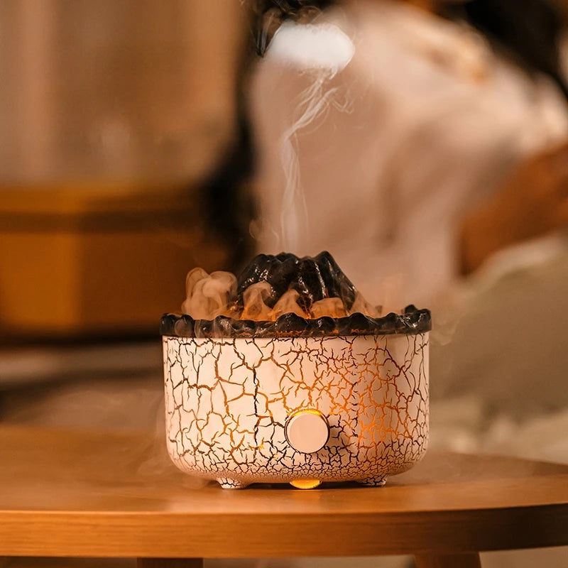 Volcanic Flame Aromatherapy Diffuser – Colorful Smoke Effect