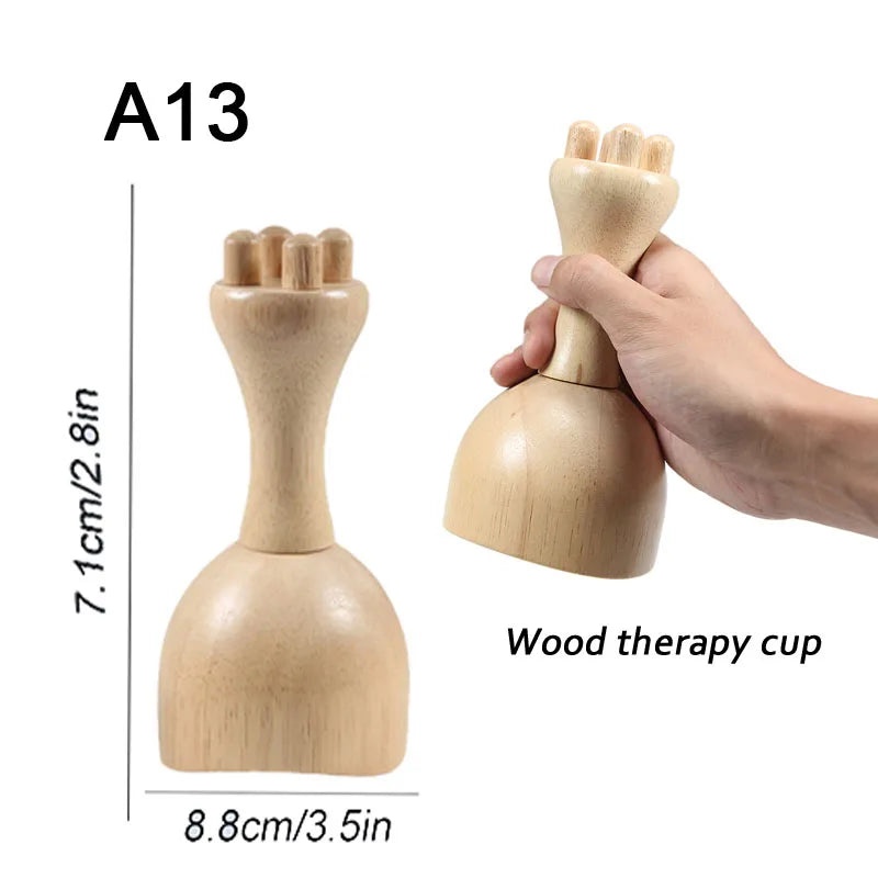 Wooden Therapy Cup – Anti-Cellulite Lymphatic Drainage Tool