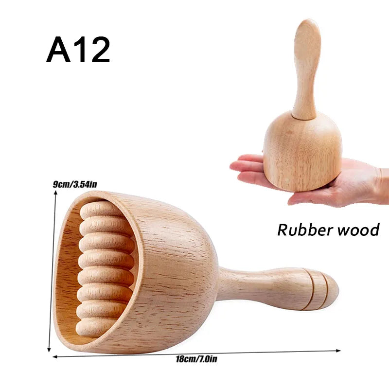 Wooden Cup Roller Massager – Anti-Cellulite Lymphatic Sculpting Tool