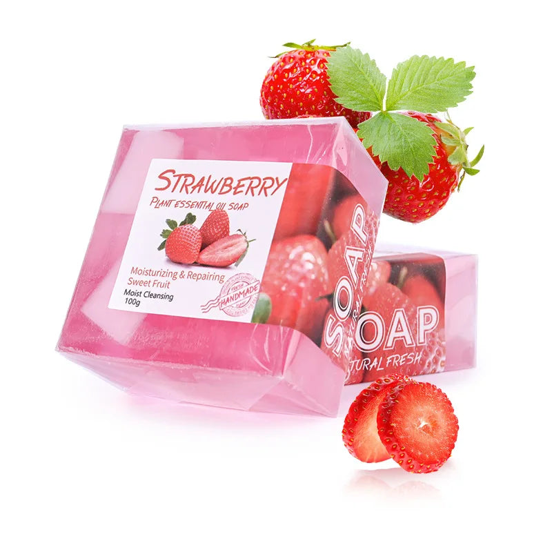 Natural Sea Salt Soap Bar – Goat Milk, Strawberry, Ginger & Honey | 100g