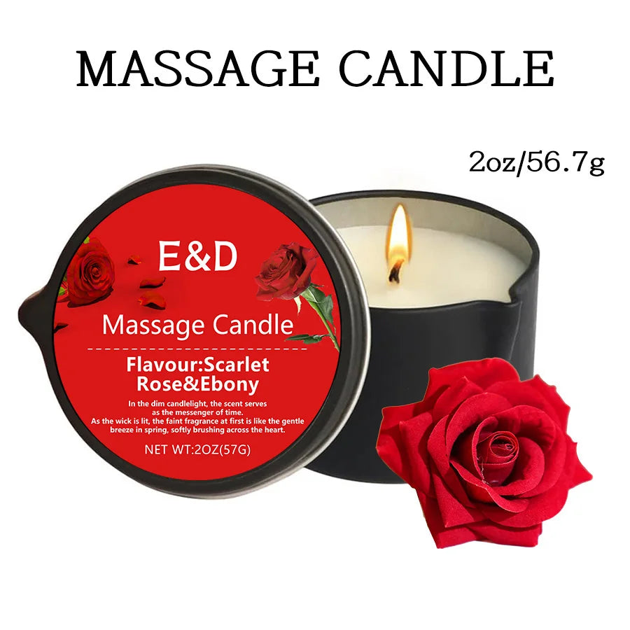 E&D™ Massage Oil Candle – Aromatherapy for Relaxation & Skin Care