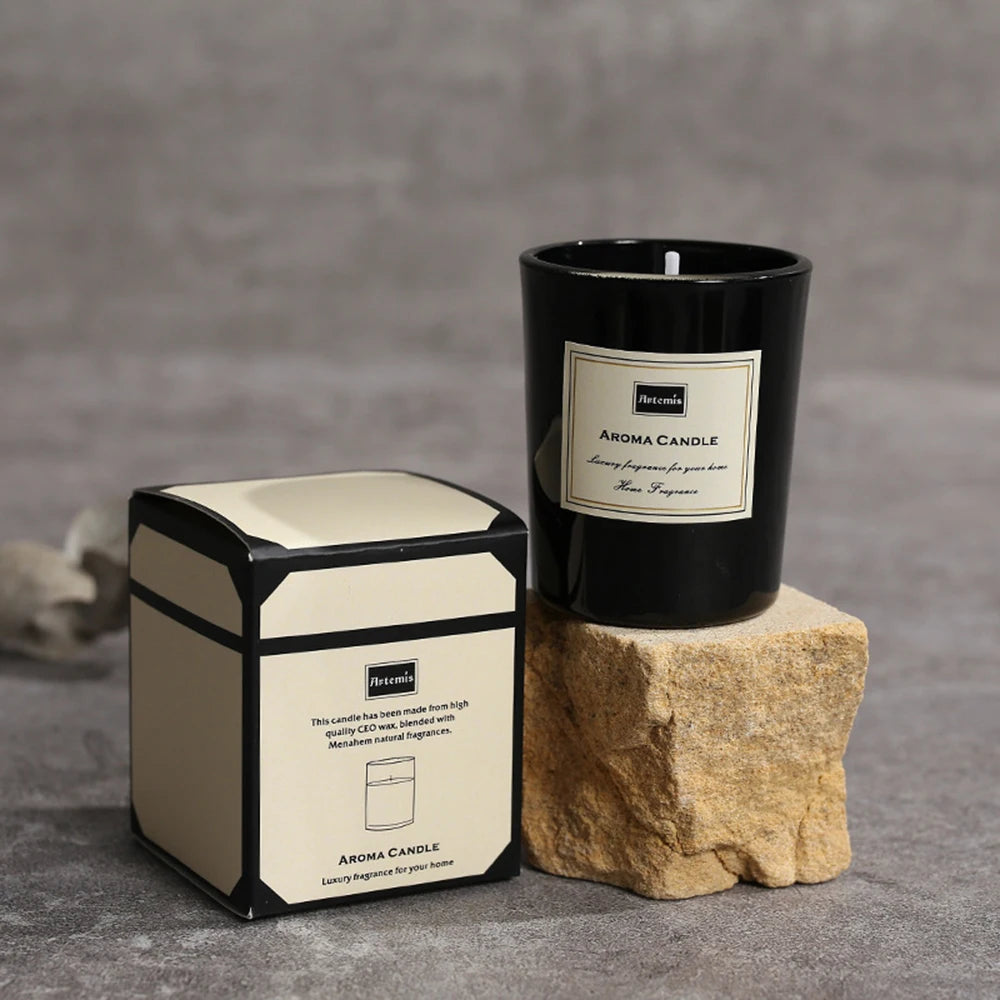 Elegant Scented Candle | Long-Lasting Aromatherapy Glass Jar