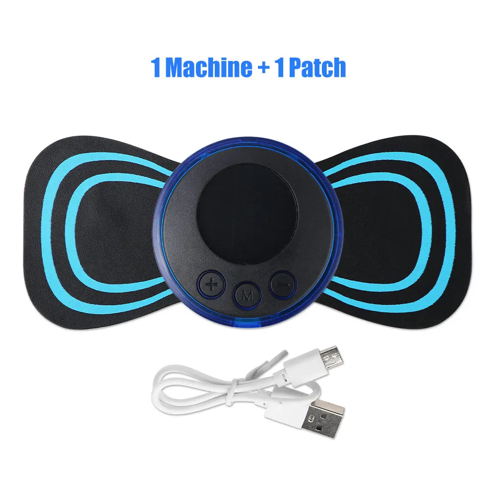 Mini EMS Muscle Stimulator – Wireless Massage Pads for Neck & Shoulder Relief