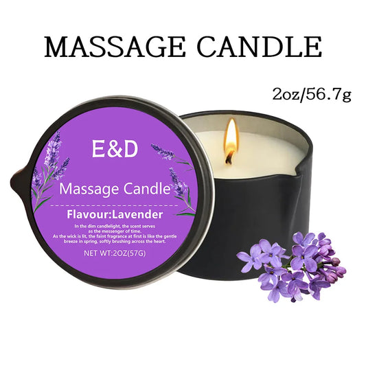 E&D™ Massage Oil Candle – Aromatherapy for Relaxation & Skin Care