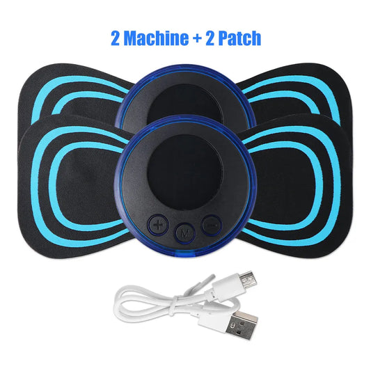 Mini EMS Muscle Stimulator – Wireless Massage Pads for Neck & Shoulder Relief
