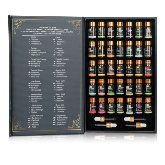 MAYJAM 35-Piece Essential Oils Set – Premium Aromatherapy Gift Box (5ml Each)
