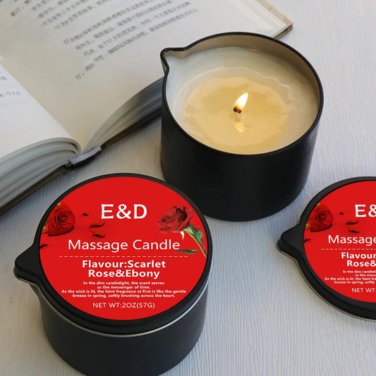 E&D™ Massage Oil Candle – Aromatherapy for Relaxation & Skin Care