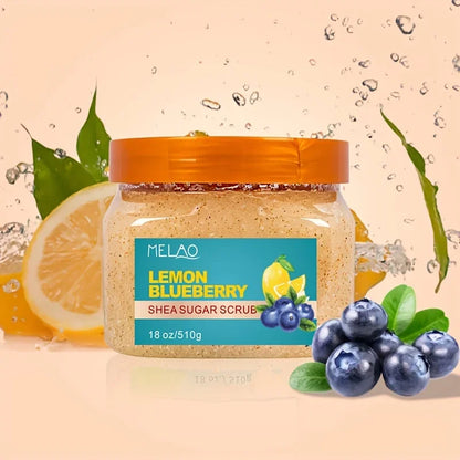 Shea Sugar Body Scrub – Blueberry & Turmeric