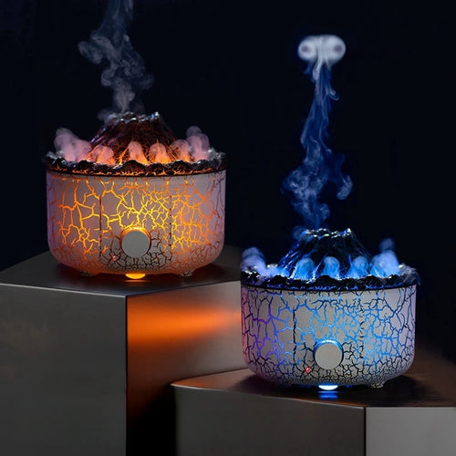 Volcanic Flame Aromatherapy Diffuser – Colorful Smoke Effect